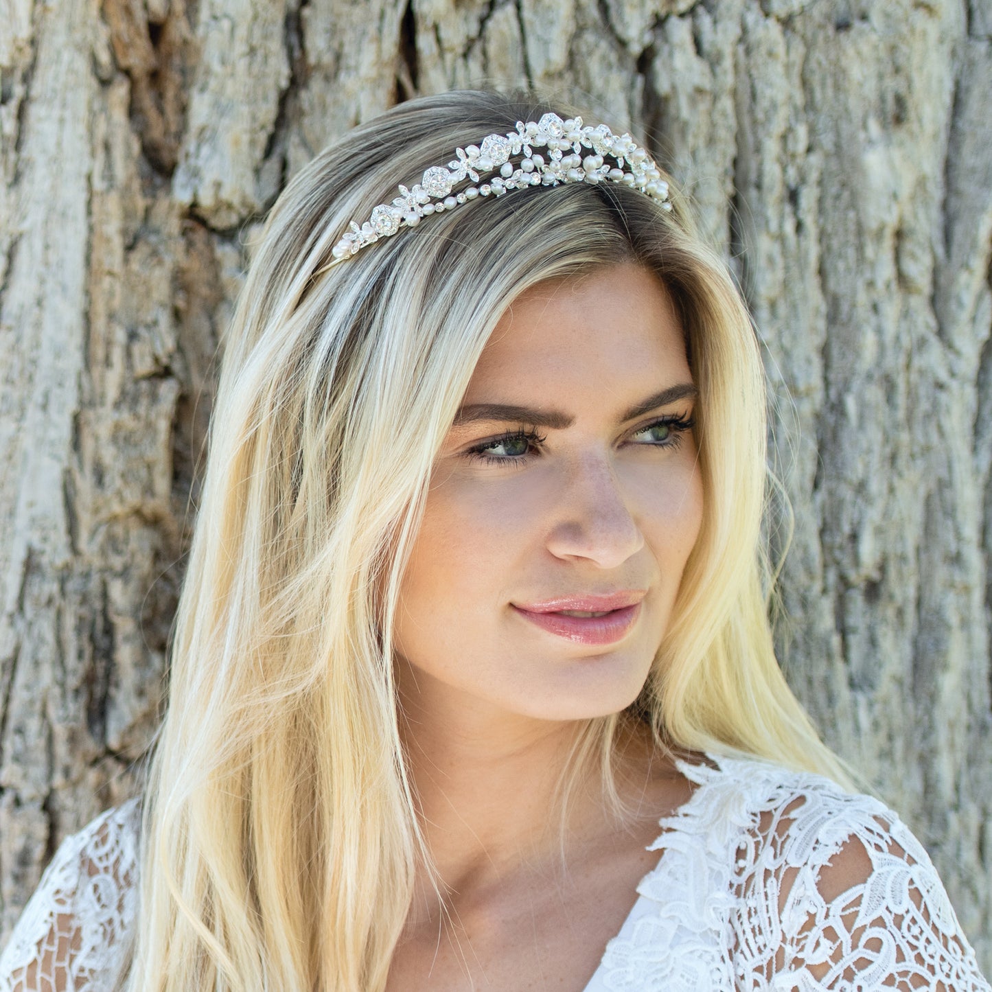 Leanne - Silver and Pearl Vintage Inspired Tiara