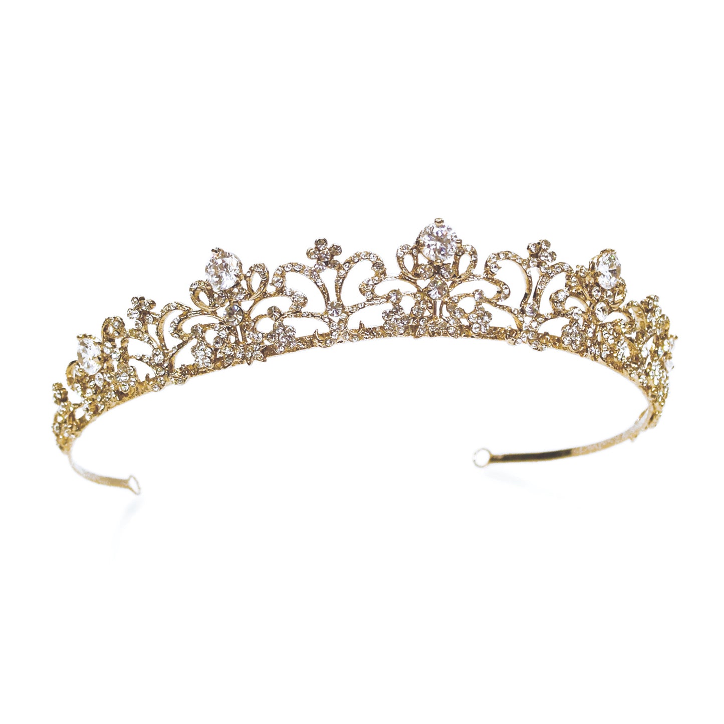 Marion - Gold Crystal Art Nouveau Style Tiara