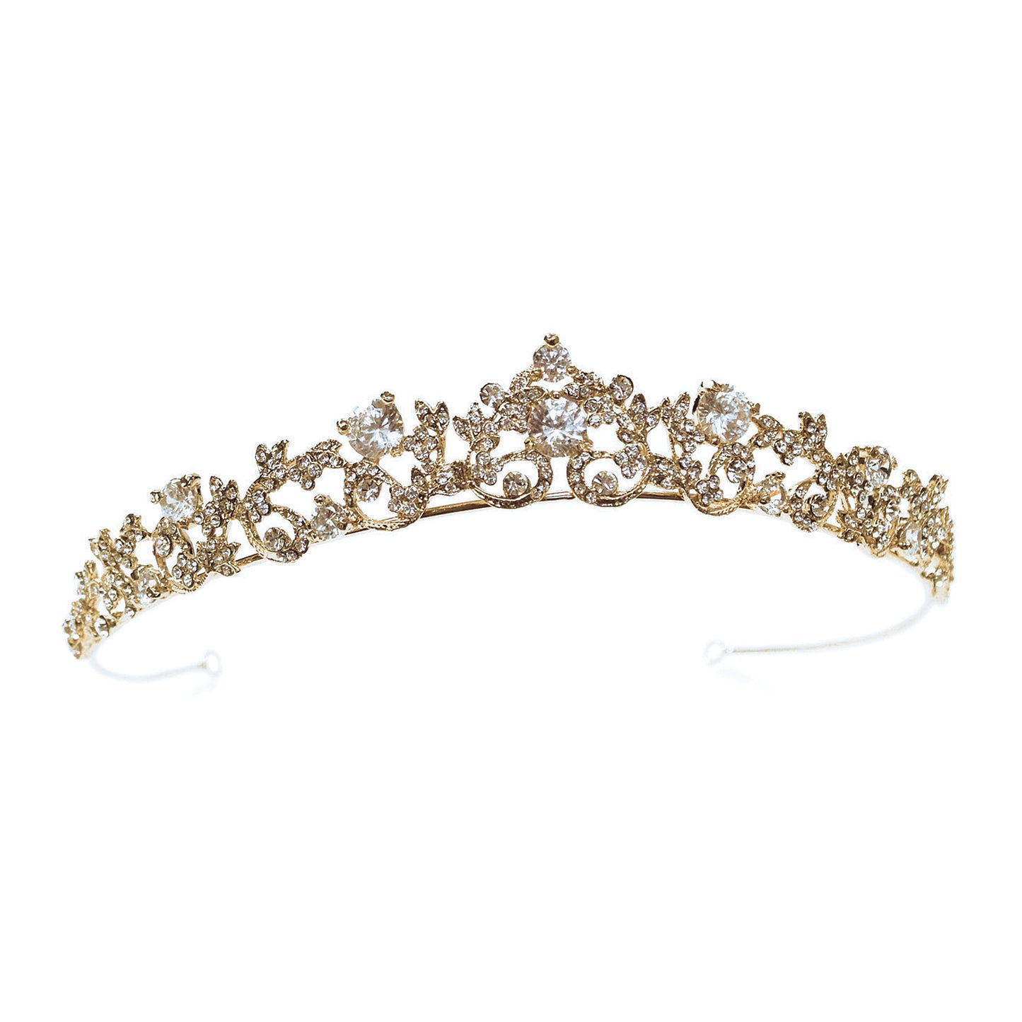 Poppy - Gold Crystal Vintage Style Tiara