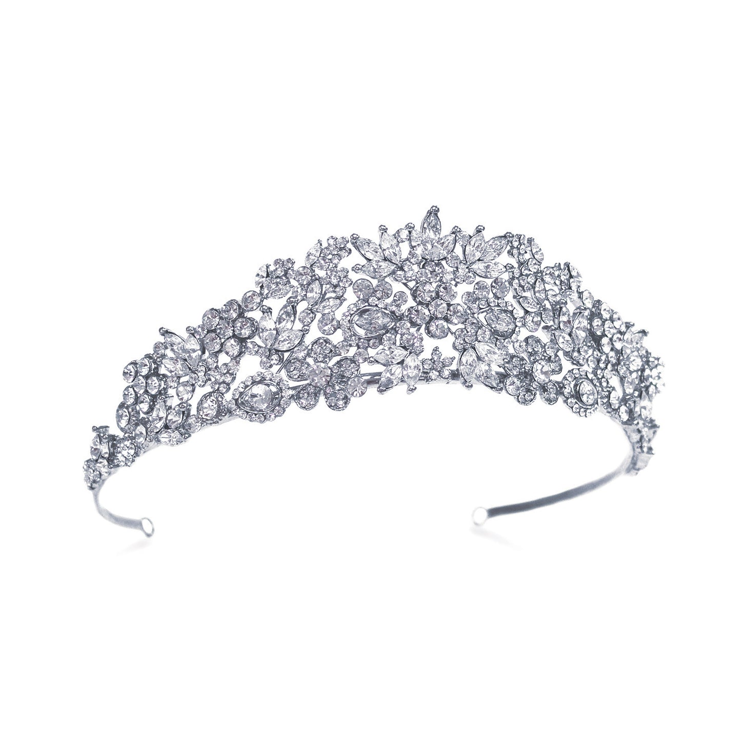 Pearl - Rhodium Crystal Exquisite Tiara